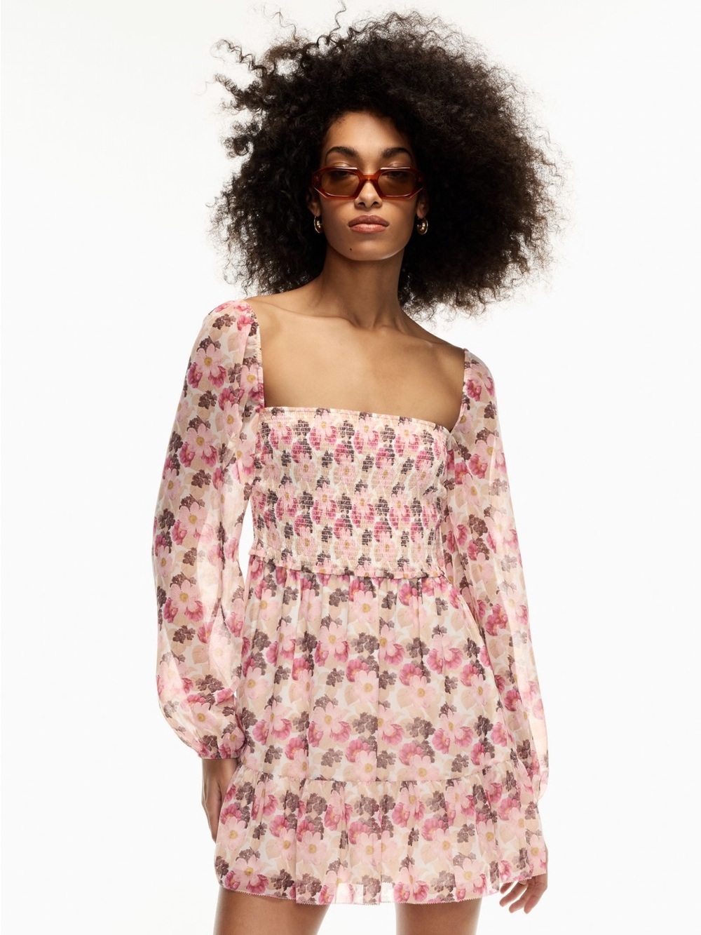 Wilfred Tempest Mini Dress in Pink Floral - S